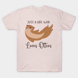 Girl Who Loves Otters T-Shirt